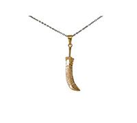 DAJEWELRYCRAFTS Pendentif en argent Starscourge Greatsword - Bague elden inspirée des âmes sombres, Pendant, Argent sterling, 0