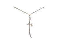 DAJEWELRYCRAFTS Pendentif en forme de lame de dragon - Argent sterling 925 - 3 finitions - Bague Elden - Inspirée des âmes sombres, Pendant, Argent sterling, 0