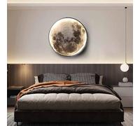 DAJIAYIQI Applique murale moderne en forme de lune, lampe murale Art déco moderne, applique murale enfichable avec télécommande, luminaires en fer épais pour salon et chambre à coucher(100cm)