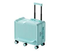 DAJIAYIQI Bagage à chevaucher : Valise pour Enfants avec Porte-gobelet dissimulé - Bagage de Voyage avec siège pour Tout-Petits, idéal pour Les Voyages Scolaires et Le Tourisme(Blue,S)