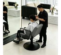 DAJIAYIQI Fauteuil de Salon inclinable pour Coiffeur, réglable en Hauteur par système hydraulique ; équipement pour Barbiers, instituts de beauté et Studios Professionnels.(Gray)