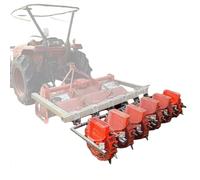 DAJIAYIQI Semoir tracté, semoir en Acier Inoxydable avec 8 disques de semis, Profondeur et espacement des Rangs réglables, épandeur pour semis de Jardin et pelouses(6 Units)