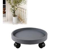 DAJIAYIQI Support à roulettes Robuste pour Plantes, Soucoupe roulante pour jardinière, Chariot Porte-Pot Mobile, Diable Rond pour déplacer Les Plantes en Pot sur la terrasse(Gray,24.4cm)