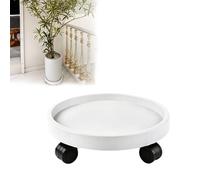 DAJIAYIQI Support à roulettes Robuste pour Plantes, Soucoupe roulante pour jardinière, Chariot Porte-Pot Mobile, Diable Rond pour déplacer Les Plantes en Pot sur la terrasse(White,36cm)