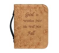 Dajingkj Housse de Bible avec Fermeture Éclair Grande en Cuir Bible Covers pour Femmes Fleurs Housse de Bible pour Femmes Sac Bible Livre Église Sacs à Bandoulière, xxl