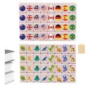 Dajiopao Jeu de Mahjong,Jeu interactif Parent-Enfant Portable | Tuiles de Jeu à Motif Football,pour Ado Enfant Famille Amis Vacances Scolaires Soirées