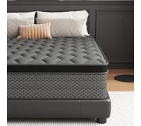 DAJIYUHC Matelas hybride de 30,5 cm dans une boîte, mousse à mémoire de forme et ressorts ensachés, sensation de peluche moyenne avec isolation de mouvement, certifié CertiPUR-US, sans fibre de verre