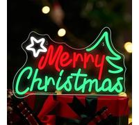 DAKABUKA Joyeux Noël Neon Signe Noël LED Signes Dimmable Néon Light Signs Wall Decor Joyeux Noël Light Up Sign for Noël Party Neon Wall Sign Decor Gifts