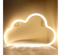 DAKABUKA Lampe LED néon en forme de nuage pour décoration murale, alimentation par USB ou piles, pour chambre, anniversaire, fête, Noël, salon, enfants, mariage, filles (Blanc chaud)