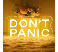 DAKABUKA Panneau néon "Ne pas paniquer" - Lumière LED néon inspirante pour décoration murale - Réglable - Alimentation par USB - Panneau lumineux pour chambre, Man Cave, bureau, Home Gym, chambre de