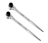 DAKCOS 2 clé d'échafaudage 19/22 mm Cliquet d'échafaudage réversible droite/gauche Cliquet d'échafaudage en CR-V avec surface chromée mate