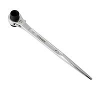 DAKCOS Clé à cliquet douille 19/22mm Clé à échafaudage cliquet réversible douille double avec Commutateur pour échafaudage en CR-V anti corrosion chromée mate