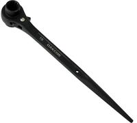 DAKCOS Cle echafaudage 19/22mm Clé à cliquet douille Clé à échafaudage cliquet réversible douille double avec Commutateur pour échafaudage en CR-V anti corrosion