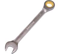 DAKCOS Clé mixte à cliquet à tête fixe 17 mm en acier au chrome vanadium