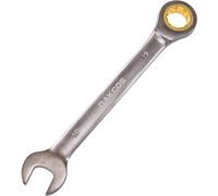 DAKCOS Clé mixte à cliquet à tête fixe 19 mm en acier au chrome vanadium