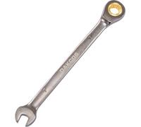 DAKCOS Clé Plate à Cliquet 7mm 72 Dents Clé Combinée Polygonale à Fourche en Chrome Gris Mat