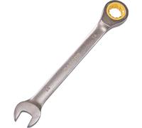 DAKCOS Clé Plate à Cliquet Clé Mixte à Cliquet 14mm 72 Dents Clé Combinée Polygonale à Fourche en chrome gris mat