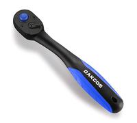 DAKCOS cliquet 3/8, 247 mm, 72 dents en acier au chrome vanadium Cliquet réversible 3/8" avec poussoir quick release +Poignée antidérapante