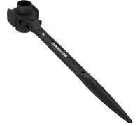 DAKCOS Cliquet d'échafaudage 19/22 mm 3 en 1 réversible droite/gauche, noir | CR-V avec phosphatation noire résistante à la corrosion