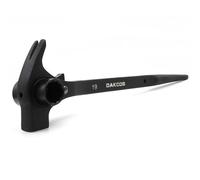 DAKCOS Cliquet d'échafaudage 19/22 mm 4 en 1 clé à cliquet réversible Cliquet d'échafaudage avec Marteau Arrache-clous et Pointe de centrage en CR-V Noir