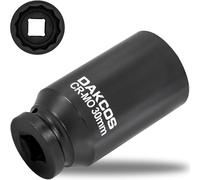 DAKCOS Douille à choc 30mm 12 pans carrée 1/2" CR-MO, douille longue pour démontage des écrous de cardan