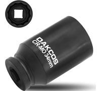 DAKCOS Douille à choc douille 34mm 12 pans carré 1/2" CR-MO, douille longue pour démontage des écrous de cardan cle a choc