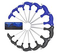 DAKCOS Jeu de 14 clés Torx et clés hexagonales avec poignée en T llen Clé Torx avec trou frontal | TX & HX | 2,5 mm-10 mm & T10-T50 | Cr-V