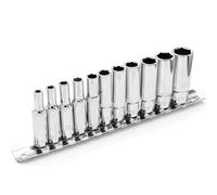 DAKCOS Lot de 11 douilles profondes SAE 1/4" Longueur 50 mm