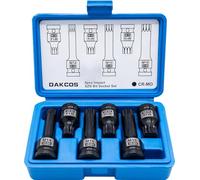 DAKCOS XZN 1/2'' 6 pc Jeu de Douilles à Embouts à choc M14 M16 M18 Denture multiple intérieure (pour XZN) en Acier Cr-Mo