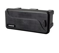 DAKEN Blackit 1 Boîte de rangement pour timon 550 x 250 x 295 mm - Boîte à outils - Transporteur en plastique Noir (Avec support universel)