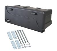 DAKEN Blackit L - 750 x 300 x 355 mm - Boîte à outils avec 2 serrures - Boîte à outils pour remorque - 50 l (avec support de timon en V)
