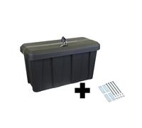 DAKEN Boîte à outils B24-2, Noir, 55 x 25.5 x 31 cm, 4 compartiments, avec kit de montage MON301