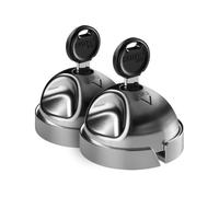 DAKEN Saturn Evo Double - Lot de 2 Serrures Antivols Robustes pour Véhicules Utilitaires, Verrouillage Manuel, Acier Inoxydable