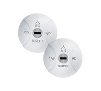 DAKEN Saturn GO Double - Lot de 2 Serrures Antivols Fixes pour Véhicules Utilitaires, Verrouillage Manuel, Zamak, Couleur Blanc