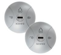 Daken Serrures antivols fixes Saturn GO Double – Lot de 2, verrouillage manuel, Zamak gris