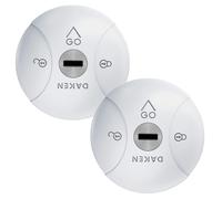 DAKEN Saturn GO Double - Lot de 2 Serrures Antivols Fixes pour Véhicules Utilitaires, Verrouillage Manuel, Zamak, Couleur Blanc