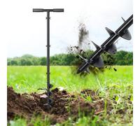DAKEPOLE Perceuse manuelle en spirale avec poignée antidérapante pour culture profonde, plantation de bulbes - 96 cm de long - Diamètre : 150 mm