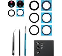 Dakexiong 5Pcs/Set S22 Ultra Rear Camera Lens Replacement for Samsung Galaxy S22 Ultra Camera Lens Replacement with Repair Tool Kit, Scratch Resistant(2022)
