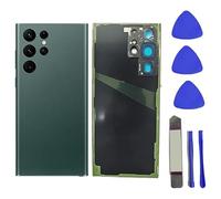 Dakexiong Galaxy S22 Ultra Panneau de Porte Remplacement pour Samsung Galaxy S22 Ultra Couvercle Arrière en Verre avec Courroie et Objectif de Caméra + Outil (Vert)