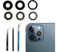 Dakexiong Lentille de Rechange pour Appareil Photo arrière pour iPhone 12 Pro Max (6,7"), Anti-Rayures et étanche, Coque arrière en Verre de Rechange avec kit d'outils de réparation