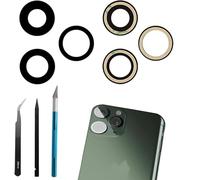 Dakexiong Lot de 3 lentilles de Rechange pour Appareil Photo arrière 11 Pro/11 Pro Max pour iPhone 11 Pro/11 Pro Max + kit d'outils de réparation et Anti-Rayures