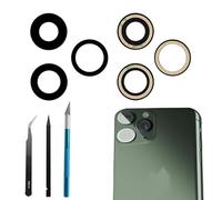 Dakexiong Lot de 3 lentilles de Rechange pour Appareil Photo arrière 11 Pro/11 Pro Max pour iPhone 11 Pro/11 Pro Max + kit d'outils de réparation et adhésif préinstallé, Anti-Rayures