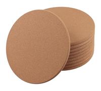 DAKFOOK Lot de 10 sets de table ronds en liège résistants à la chaleur, multi-usages pour table, plantes, pots de 19 x 1 cm
