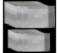 DAKFOOK Lot de 80 sacs de rangement transparents en plastique pour timbres et découpes, 2 tailles, pochettes de rangement refermables transparent pour pochoirs, scrapbooking, 13 x 18 cm, 18 x 24 cm