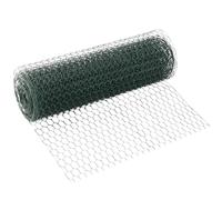 DAKFOOK Rouleau de grillage hexagonal galvanisé, rouleau grillage triple torsion, maille hexagonal vert pour enclos de volaille, protection de jardin et projets de bricolage, 10 m x 40 cm