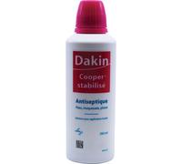 Dakin Cooper Stabilisé Antiseptique Solution Locale Peau Muqueuses Plaies Flacon 250ml