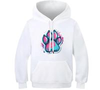 DAKINCHERRY Pattes potelées Capuche Pull pour Garçons Et Filles Garçons Filles 3D Imprimé Hoodie Bêtes fantastiques - avec Poche 6-7Y