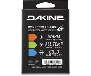 Dakine Indy Hot Wax - 5.6oz - 3-Pack (All Temp, Cold, & Warm) - One Size