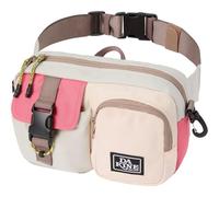 DAKINE JAGGER HYBRIDE HIP PACK T2 450D POLYESTER RECYCLÉ ARGENT DOUBLURE BISQUE/ROSE LOTUS/VERT BRILLANT/BISQUE OSFM
