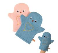 DAKLOP 2 Gants de Toilette Manchot, Gants de Douche pour Enfant, Serviettes de Bain Douces pour Bébés et Enfants, Style Animal Mignon Doux pour le Bain des Bébés, Jouet de Bain pour un Bain Joyeux